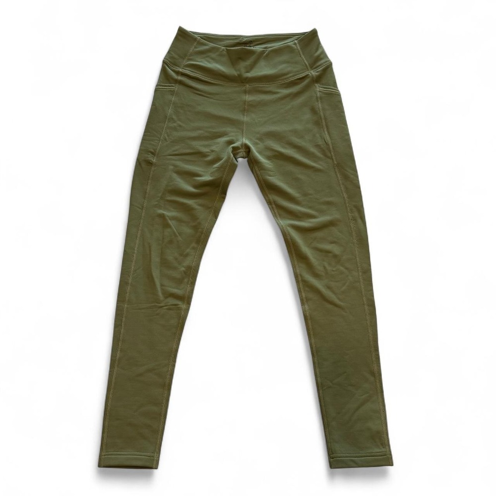 Woolx Olive Green Pocket Leggings